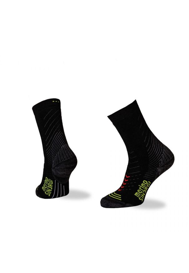 TEKO - Skarpety sportowe z wełny Merino Teko ecoHIKE Medium Full Cushion Hiking 3.0. Kolor: czarny. Materiał: wełna