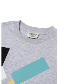 Kenzo kids - KENZO KIDS - T-shirt dziecięcy. Okazja: na co dzień. Kolor: szary. Materiał: bawełna, dzianina. Wzór: nadruk. Styl: casual #2