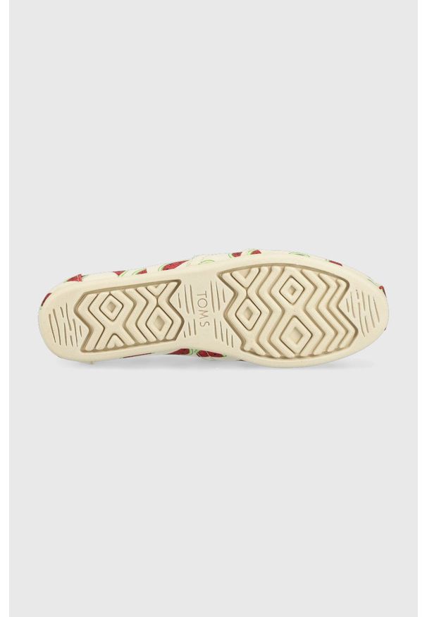 Toms espadryle Alpargata kolor beżowy. Nosek buta: okrągły. Kolor: beżowy. Materiał: materiał
