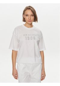 New Balance T-Shirt WT41519 Biały Oversize. Kolor: biały. Materiał: bawełna