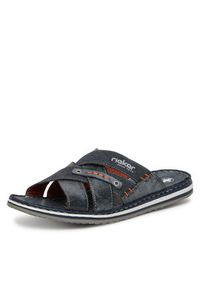 Rieker Klapki 21599-14 Granatowy. Kolor: niebieski. Materiał: materiał #6