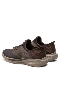 skechers - Skechers Sneakersy 210890 CHOC Brązowy. Kolor: brązowy. Materiał: skóra