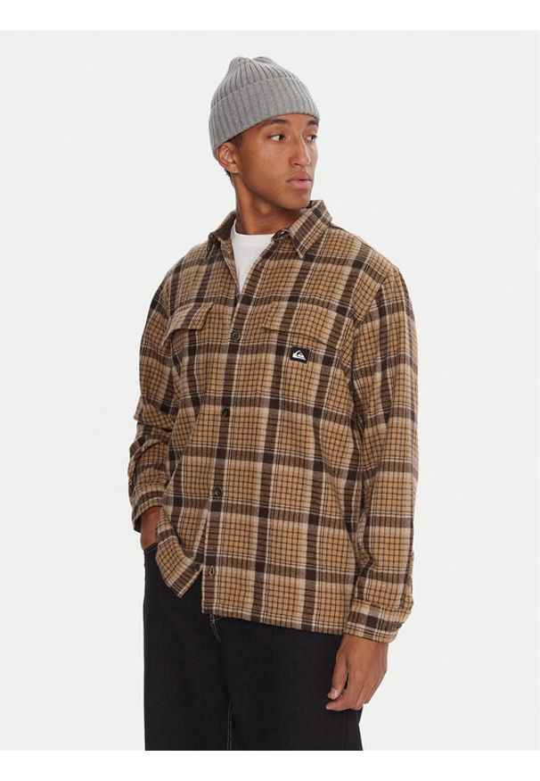Quiksilver Koszula Yankee EQYWT04648 Brązowy Comfort Fit. Kolor: brązowy. Materiał: syntetyk