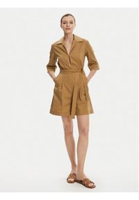 Max Mara Beachwear Kombinezon Canard 2516241019 Brązowy Regular Fit. Kolor: brązowy. Materiał: bawełna #5