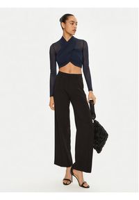 BARDOT Bluzka 55001TB2 Granatowy Slim Fit. Kolor: niebieski. Materiał: syntetyk #5