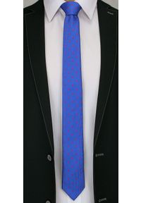 Krawat Męski, Niebieski w Groszki - Angelo di Monti. Kolor: niebieski. Wzór: grochy #2