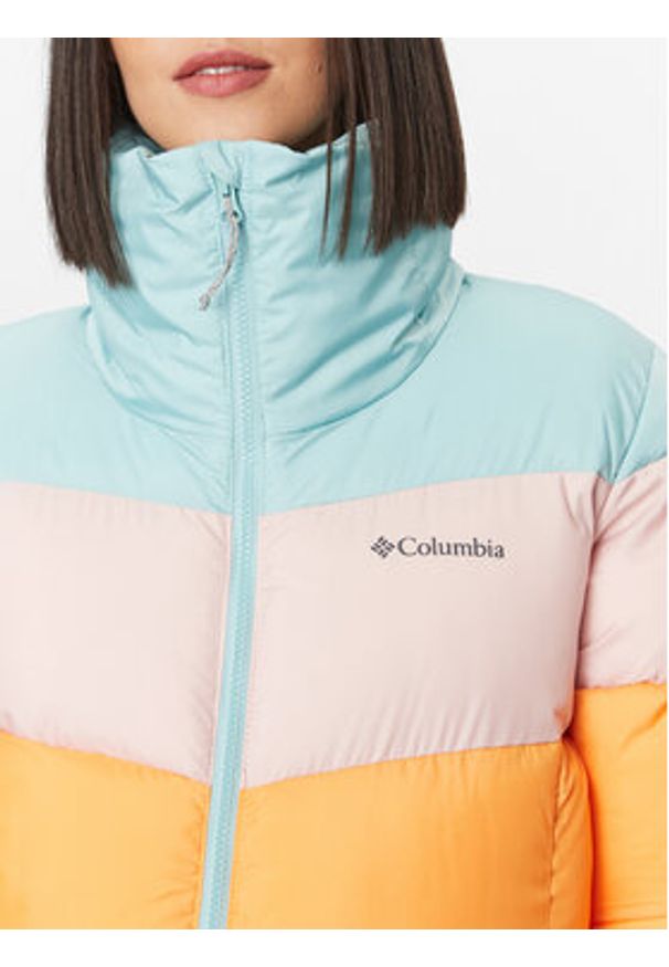 columbia - Columbia Kurtka zimowa Puffect™ Color Blocked Jacket Pomarańczowy Regular Fit. Kolor: pomarańczowy. Materiał: syntetyk. Sezon: zima
