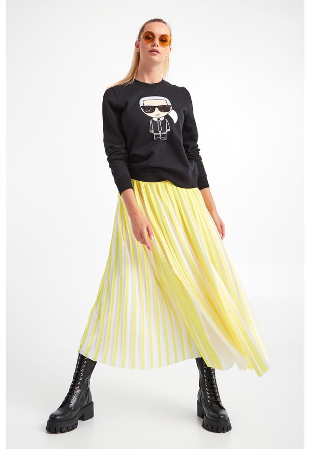 Karl Lagerfeld - BLUZA KARL LAGERFELD. Okazja: na co dzień. Materiał: bawełna. Wzór: haft, aplikacja. Styl: casual