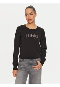 Liu Jo Sport Sweter TF4286 MS63L Czarny Regular Fit. Kolor: czarny. Materiał: wiskoza, syntetyk. Styl: sportowy #1