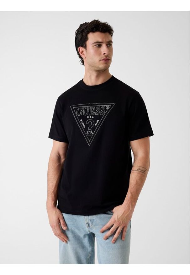 Guess T-Shirt 181622 Czarny Classic Fit. Kolor: czarny