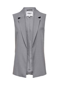 only - ONLY Kamizelka Marine 15338353 Szary Straight Fit. Kolor: szary. Materiał: syntetyk. Styl: marine