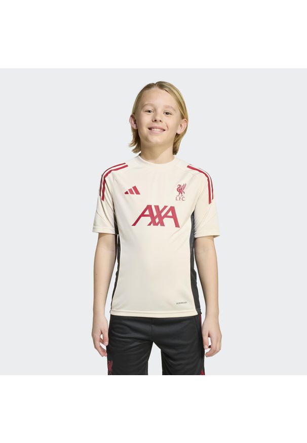Adidas - Koszulka treningowa Liverpool FC Tiro 25 Competition. Kolor: biały. Sport: piłka nożna