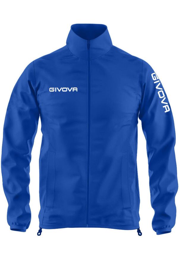 Kurtka Sportowa Givova Windproof 3XL - Lekka i Oddychająca. Kolor: niebieski. Materiał: nylon. Styl: sportowy