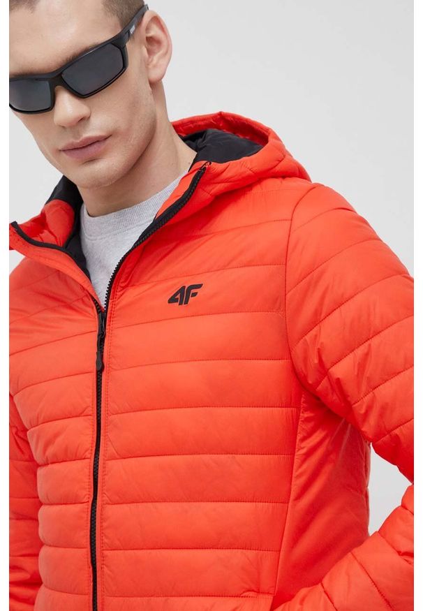 4f - 4F kurtka męska kolor pomarańczowy przejściowa. Kolor: pomarańczowy