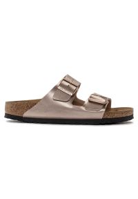 Birkenstock - Klapki damskie BIRKENSTOCK ARIZONA BF COPPER. Okazja: na co dzień. Kolor: brązowy. Materiał: materiał. Wzór: paski. Sezon: lato. Styl: klasyczny, casual, elegancki #7