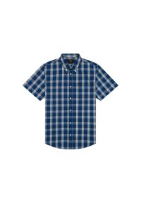 Lee - MESKA KOSZULA LEE BUTTON DOWN SS DEEP SEA PLAID 112376549. Typ kołnierza: button down #3