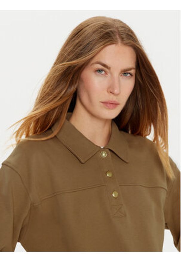 TOMMY HILFIGER - Tommy Hilfiger Bluza WW0WW44081 Khaki Regular Fit. Kolor: brązowy. Materiał: bawełna