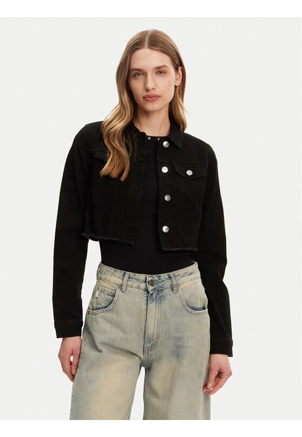 only - ONLY Kurtka jeansowa Woder 15256098 Czarny Regular Fit. Kolor: czarny. Materiał: bawełna