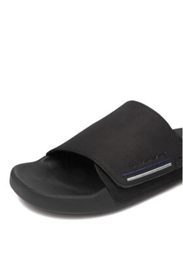 Quiksilver Klapki RAPID-02 MI08 Czarny. Kolor: czarny. Materiał: skóra, nubuk