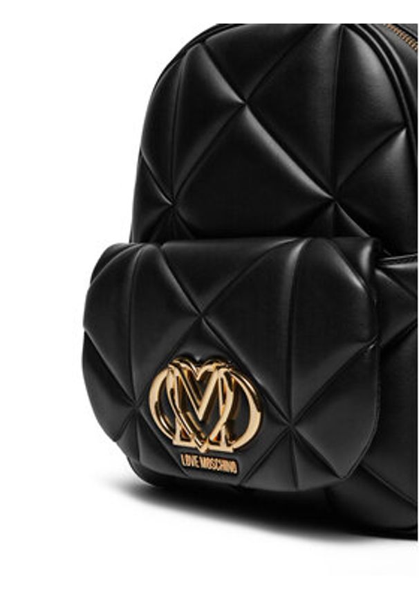 Love Moschino - LOVE MOSCHINO Plecak JC4037PP1MLC0000 Czarny. Kolor: czarny. Materiał: skóra