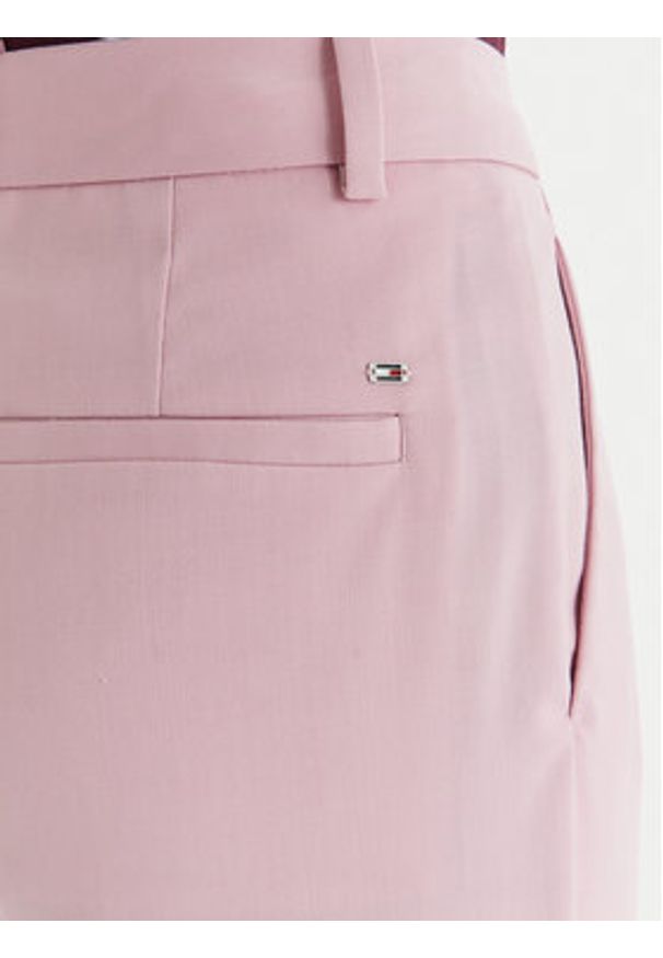 TOMMY HILFIGER - Tommy Hilfiger Spodnie materiałowe Timeless WW0WW48352 Różowy Straight Fit. Kolor: różowy. Materiał: syntetyk