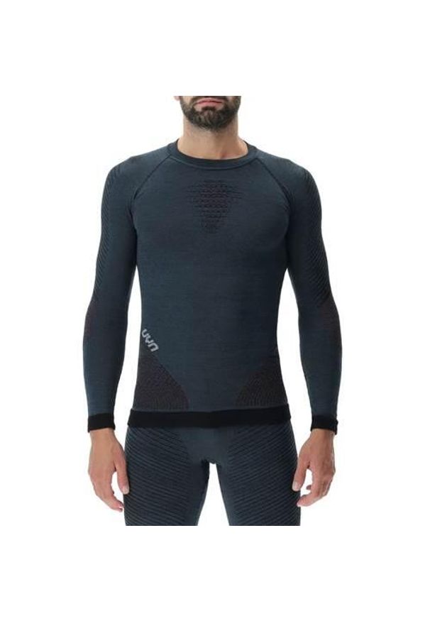 Koszulka treningowa męska UYN Fusyon. Kolor: szary. Materiał: poliester. Długość rękawa: długi rękaw. Długość: długie. Sport: fitness