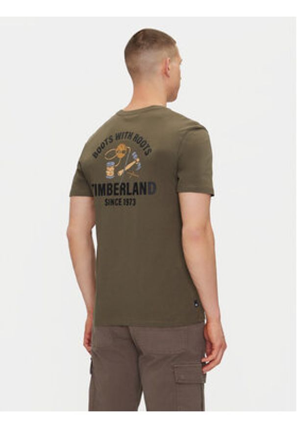 Timberland T-Shirt TB0A2G8S Zielony Regular Fit. Kolor: zielony. Materiał: bawełna