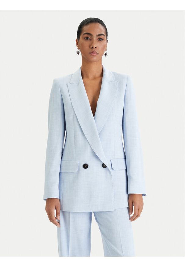 Marella Marynarka Canzone 2613041151 Błękitny Regular Fit. Kolor: niebieski. Materiał: syntetyk