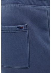 Tommy Jeans spodnie męskie z aplikacją. Kolor: niebieski. Materiał: bawełna. Wzór: aplikacja