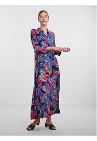 YAS Sukienka koszulowa Savanna 26022663 Kolorowy Loose Fit. Materiał: wiskoza. Wzór: kolorowy. Typ sukienki: koszulowe #4