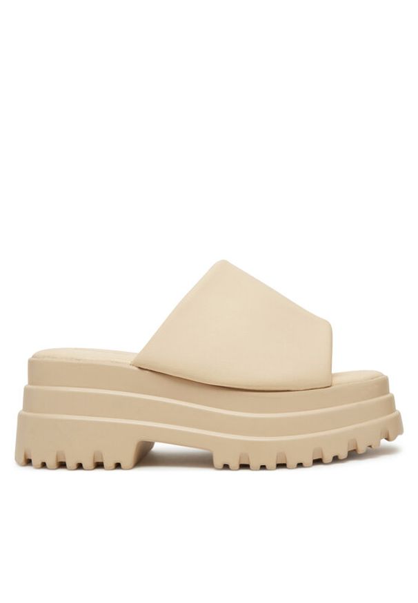 DeeZee Klapki 8602-1A Écru. Materiał: materiał