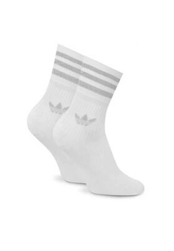 Adidas - adidas Zestaw 2 par wysokich skarpet damskich Glt Crew HC9561 Biały. Kolor: biały. Materiał: materiał, bawełna