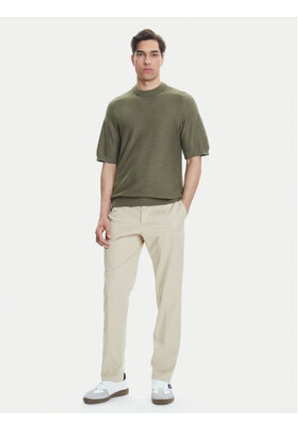 BOSS Sweter Kencel 50545678 Zielony Regular Fit. Kolor: zielony. Materiał: syntetyk, bawełna