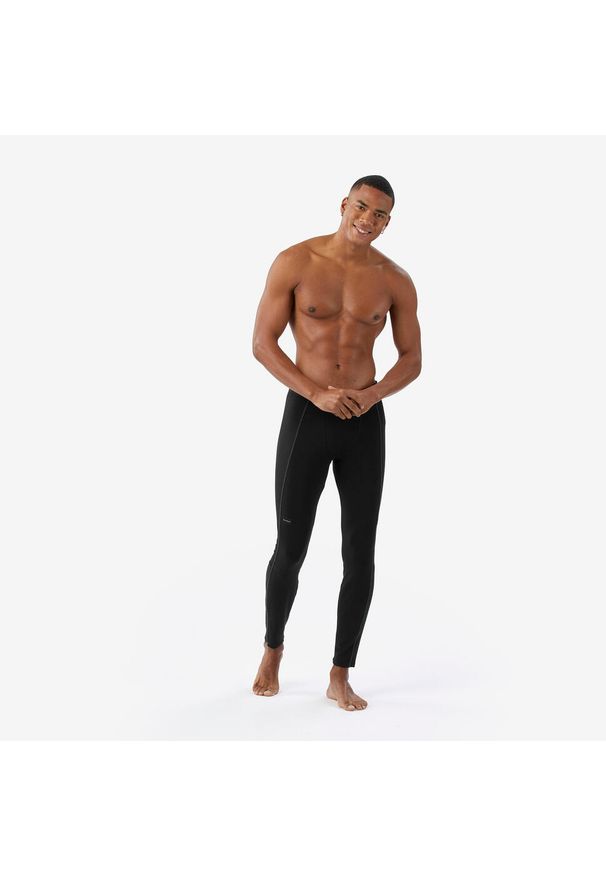 FORCLAZ - Legginsy trekkingowe męskie Forclaz MT500 merino. Kolor: czarny. Materiał: materiał, poliamid, elastan, wełna