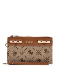 Guess Portfel Melinda Logo Slg SWJP99 02157 Brązowy. Kolor: brązowy. Materiał: materiał #1