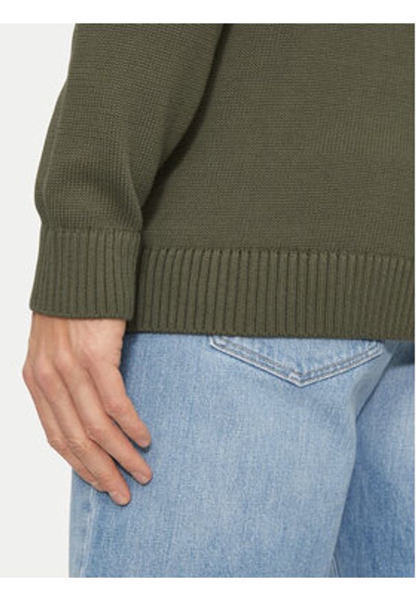 Tommy Jeans Sweter Essential DM0DM19429 Zielony Slim Fit. Kolor: zielony. Materiał: bawełna