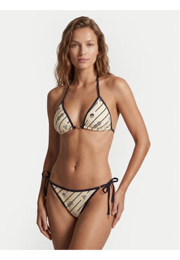 Guess Góra od bikini W6GZ08 K3281 Kremowy. Kolor: kremowy. Materiał: syntetyk