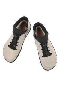 Beżowe Trzewiki Wasak Ocieplane Buty Barefoot Damskie. Okazja: na spacer, na co dzień. Kolor: beżowy. Materiał: skóra. Wzór: grochy. Styl: casual, elegancki #4