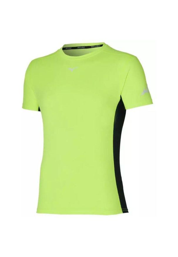 Koszulka sportowa męska Mizuno Sun Protect Tee ochrona UPF 50+u. Kolor: zielony, wielokolorowy, żółty