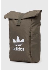 adidas Originals plecak kolor zielony duży z nadrukiem. Kolor: zielony. Materiał: materiał. Wzór: nadruk #2