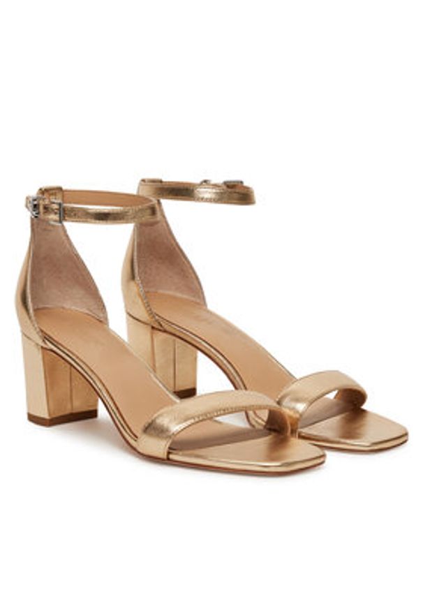 Lauren Ralph Lauren - LAUREN RALPH LAUREN Sandały Logan 802935562004 Złoty. Kolor: złoty. Materiał: skóra