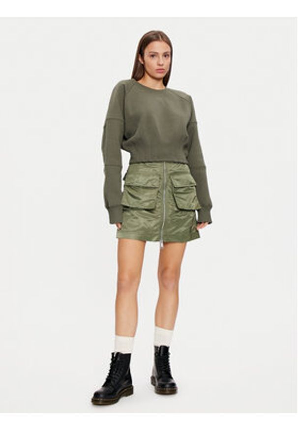 Alpha Industries Bluza 148031 Zielony Regular Fit. Kolor: zielony. Materiał: syntetyk