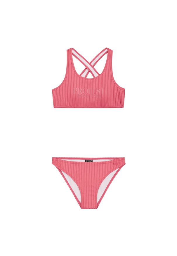 Dziewczęcy dwuczęściowy kostium kąpielowy Protest Moon. Kolor: różowy