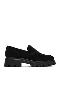 Badura Loafersy C-AVAH-25050LM Czarny. Kolor: czarny. Materiał: zamsz, skóra