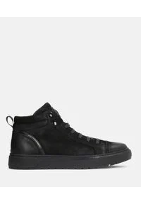 Kazar - Czarne sneakersy męskie. Kolor: czarny. Materiał: skóra, lakier, materiał, nubuk #1