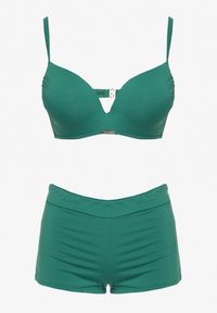 Renee - Zielone Bikini 2-Częściowe Zabudowane Majtki High Waist i Biustonosz na Zatrzask Xubbia. Stan: podwyższony. Kolor: zielony