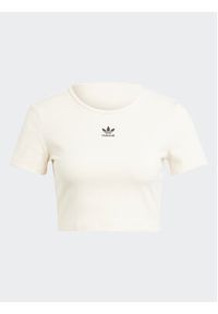 Adidas - adidas T-Shirt Essentials IJ7804 Beżowy Slim Fit. Kolor: beżowy. Materiał: bawełna #7