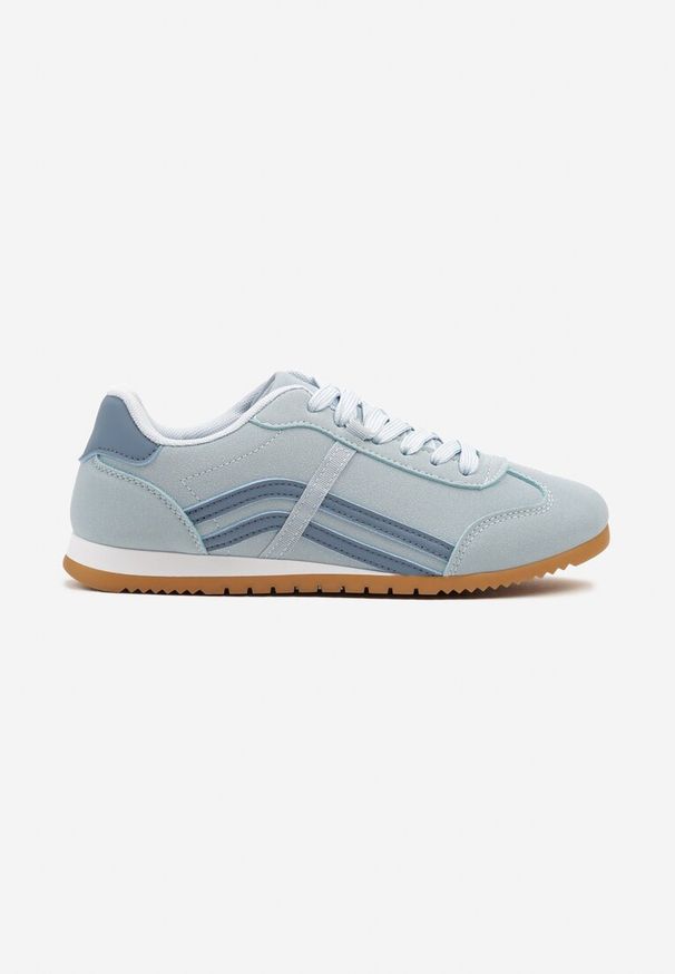 Renee - Niebieskie Sneakersy Typu Klasyczne Tenisówki Zdobione Przeszyciami Zardiva. Kolor: niebieski. Materiał: jeans. Szerokość cholewki: normalna. Wzór: aplikacja. Obcas: na płaskiej podeszwie