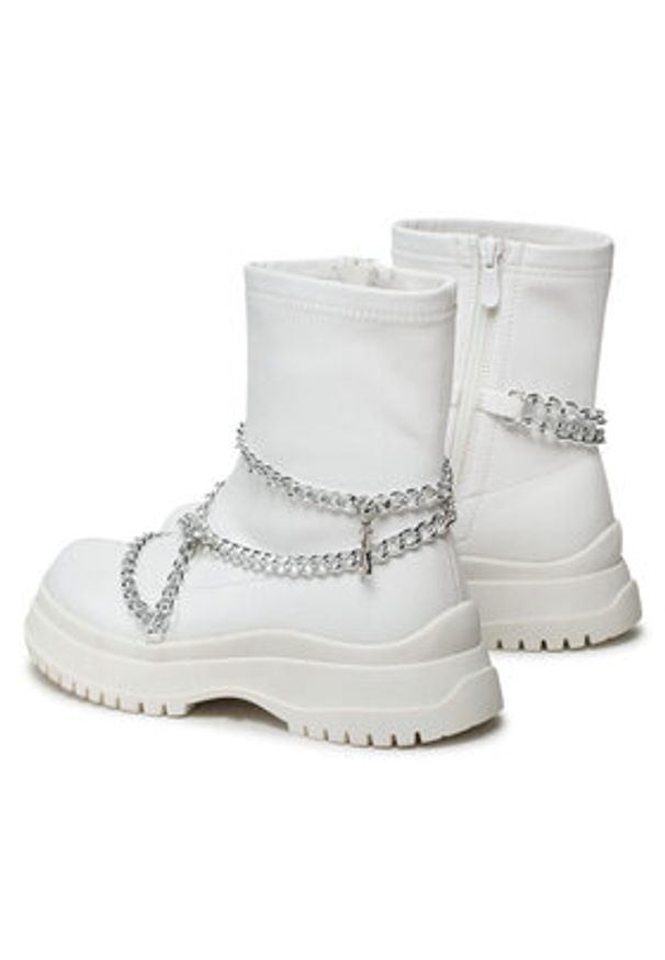 DeeZee Botki WS5271-01 Biały. Kolor: biały. Materiał: skóra