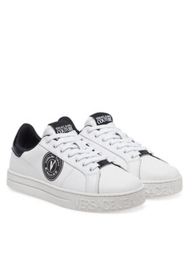 Versace Jeans Couture Sneakersy 78YA3SK1 Biały. Kolor: biały. Materiał: skóra